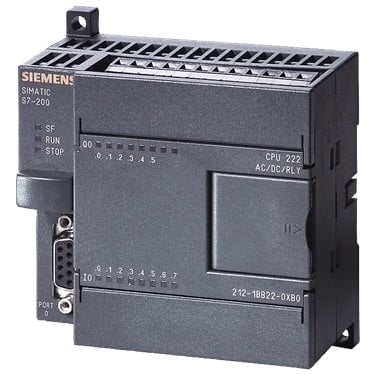 SIMATIC S7-200, CPU 222 Compact unit, AC power supply 8 DI DC/6 DO relay 4 KB progr./2 KB data, PROFIBUS DP expandable