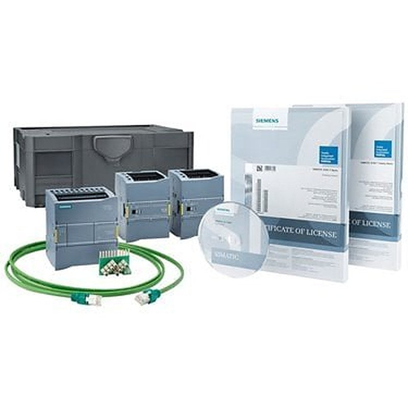 SIMATIC S7-1200, failsafe starter kit Consisting of: CPU 1212 FC DC/DC/relay, SM 1226 F-DI 16x 24 V DC, SM 1226 F-DQ 4x 24 V DC, input simulator, SIMATIC STEP 7 Basic V16, STEP 7 Safety Basic V16, SIMATIC OPC UA S7-1200 Basic, information material, Systainer