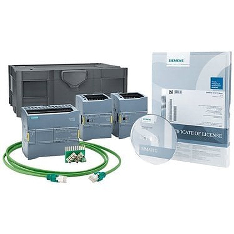 SIMATIC S7-1200, failsafe starter kit Consisting of: CPU 1214 FC DC/DC/relay, SM 1226 F-DI 16x 24 V DC, SM 1226 F-DQ 4x 24 V DC, input simulator, STEP 7 Safety Basic, SIMATIC OPC UA S7-1200 Basic in Systainer