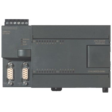 SIMATIC S7-200, CPU 224XP Compact unit, AC power supply 14DI DC/10DO relay, 2 AI, 1 AO, 12/16 KB progr./10 KB data, 2 PPI/user-programmable interface