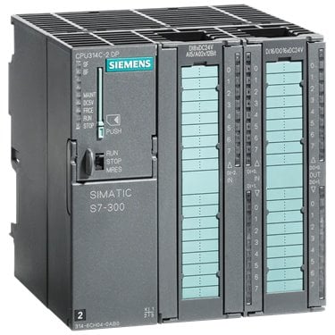 SIMATIC S7-300, CPU 314C-2 DP Compact CPU with MPI, 24 DI/16 DO, 4 AI, 2 AO, 1 Pt100, 4 high-speed counters (60 kHz), integrated DP interface, Integr. power supply 24 V DC, work memory 192 KB, Front connector (2x 40-pole) and Micro Memory Card required