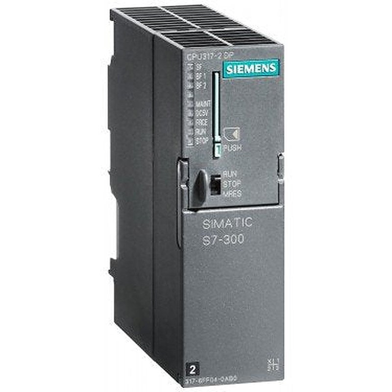 SIMATIC S7-300, CPU 317-2 DP, Central processing unit with 1 MB work memory, 1st interface MPI/DP 12 Mbit/s, 2nd interface DP master/slave Micro Memory Card required