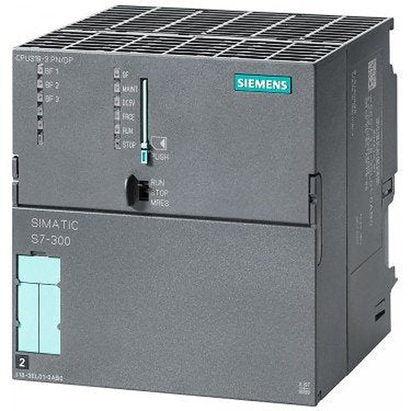 SIMATIC S7-300 CPU 319-3 PN/DP, Central processing unit with 2 MB work memory, 1st interface MPI/DP 12 Mbit/s, 2nd interface DP master/slave 3rd interface Ethernet PROFINET, with 2-port switch, Micro Memory Card required