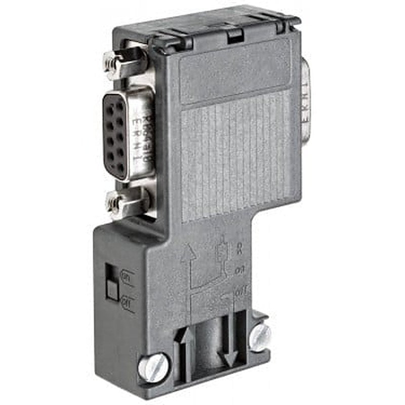 SIMATIC DP, Connection plug for PROFIBUS up to 12 Mbit/s 90° cable outlet, 15.8x 64x 35.6 mm (WxHxD), terminating resistor with isolating function, With PG receptacle