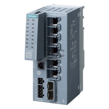 SCALANCE XC206-2SFP manageable Layer 2 IE switch; IEC 62443-4-2 certified; 6x 10/100 MBit/s RJ45 ports; 2x 100/1000 Mbit/s SFP; 1x console port; diagnostics LED; redundant power supply; temperature range -40 °C to +70 °C; assembly: DIN rail/S7 mounting rail/wall Office redundancy functions features (RSTP, VLAN,...); PROFINET IO device; Ethernet/IP-compliant; C-plug slot;