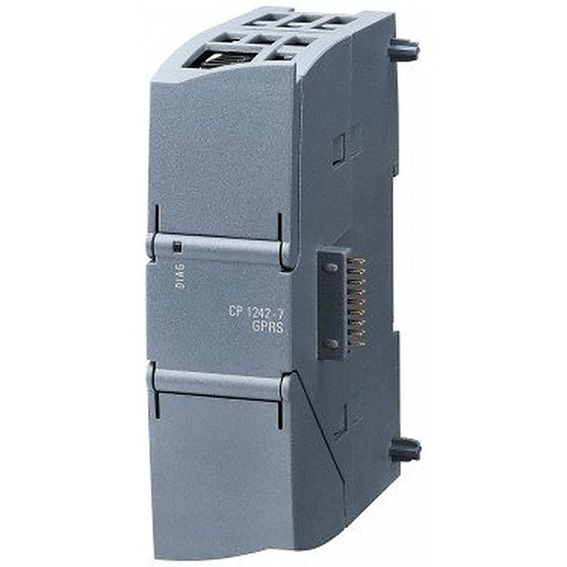 Communications processor CP 1242-7 V2 for connection of SIMATIC S7-1200 to GSM/GPRS network; Web server access to CPU, data point configuration, observe national approvals.
