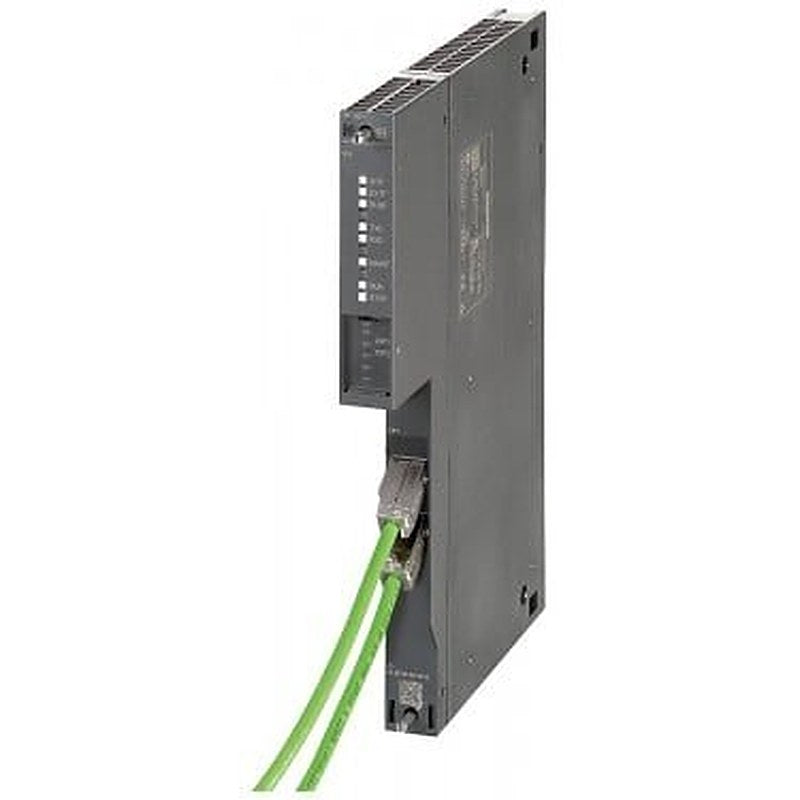 Communications processor CP 443-1; 2x 10/100 Mbit/s (IE switch); RJ45 ports; ISO; TCP; UDP; PROFINET IO controller; S7 communication; Open communication (SEND/ RECEIVE); S7 routing; IP configuration via DHCP/ Block; IP Access control list; time-of-day synchronization; extended web diagnostics; Fast Startup; Support for PROFIenergy;