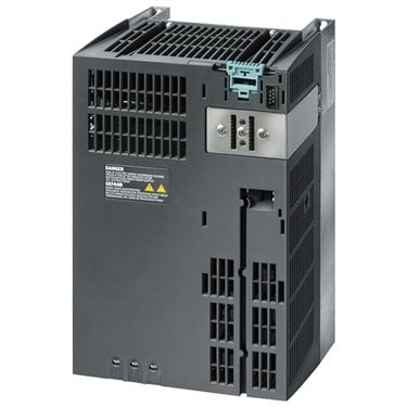 SINAMICS G120 Power Module PM 250 with integrated Class A filter capable of energy recovery. 380-480 V 3 AC +10/-10% 47-63 Hz Power high overload: 7.5kW at 200% 3s, 150% 57s, 100% 240 s; Ambient temperature 0 to +50 °C Power low overload: 11kW at 150% 3s, 110% 57s, 100% 240 s; Ambient temperature 0 to +40 °C 334x 189x 185 (HxWxD), FSC Degree of protection IP20 without Control Unit and BOP