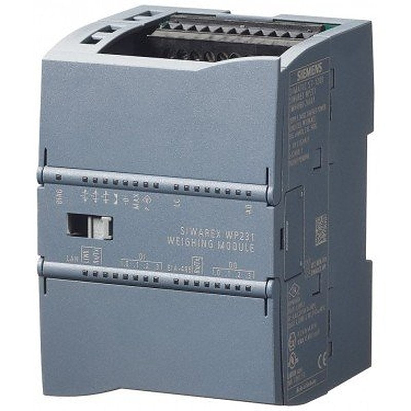 SIWAREX WP231 calibratable weighing electronic (1 channel) for strain gauge load cells / full bridges (1-4 mV/V) for SIMATIC S7-1200 or stand alone, RS485 and Ethernet-Interface, onboard I/O: 4 DI / 4 DO, 1 AO (0/4...20mA), attention: for calibratable applications please follow the local laws applying in the country of verification! Detailed load cell diagnostics possible with digital junction box SIWAREX DB (7MH5001-0AD20 or 7MH5001-0AD01).