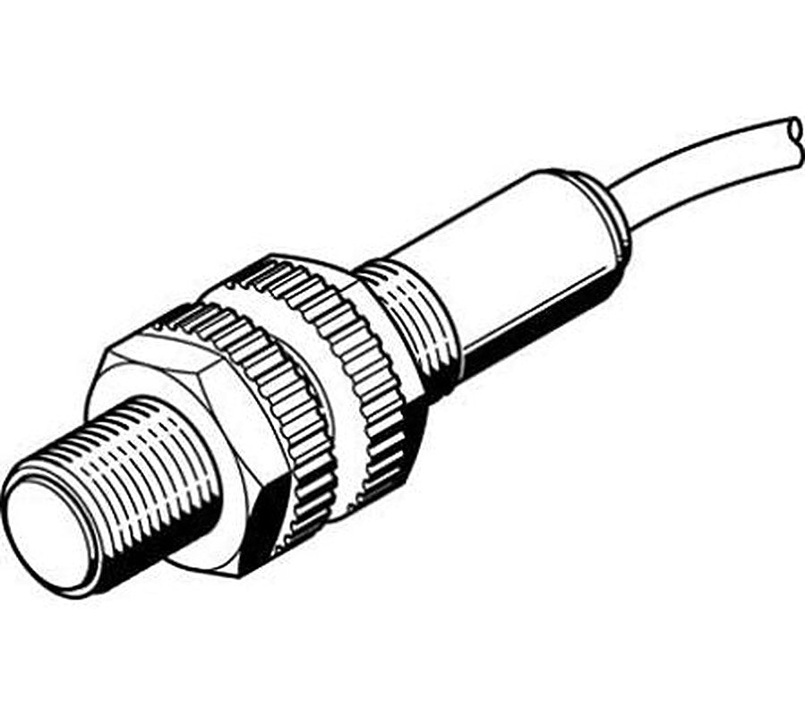 Festo SIED-M12B-ZS-K-L-PA Threaded Barrel Inductive Proximity Sensor, M12 PNP SIED 300V 2 mm 250 V ac 300 V dc 100mA