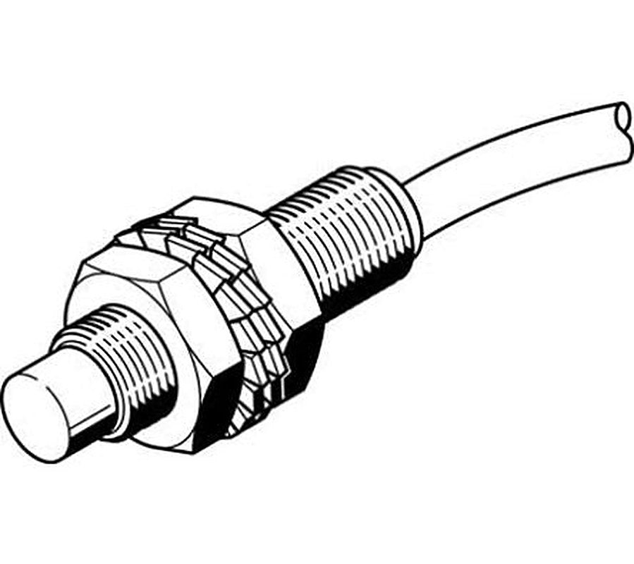 Festo SIEF-M8NB-NS-K-L Threaded Barrel Inductive Proximity Sensor, M8 NPN SIEF 30V 4 mm 30 V dc 150mA