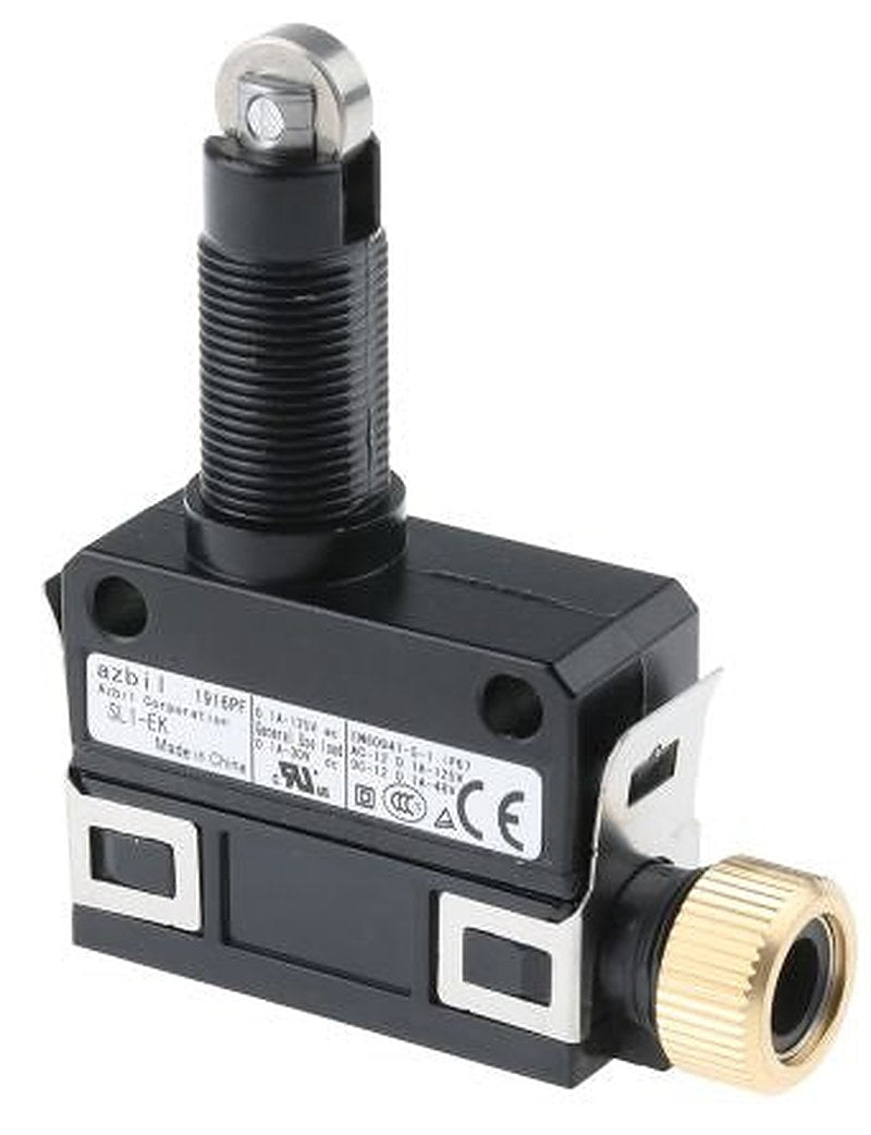 Honeywell SL1 Series Roller Plunger Limit Switch, SPDT, IP67, Die Cast Zinc Housing, 125V, 0.1A