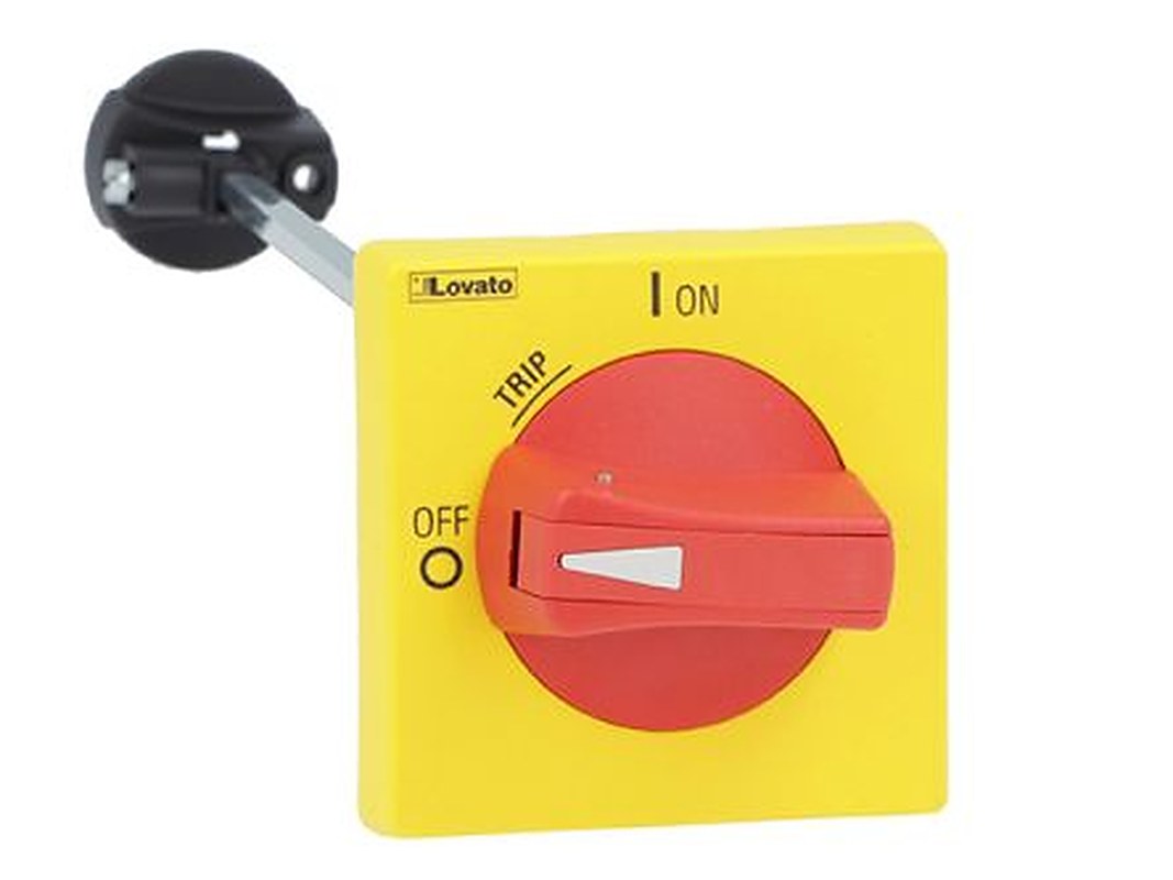 Lovato Red, Yellow Handle Padlockable, 200 mm, SM2 Series