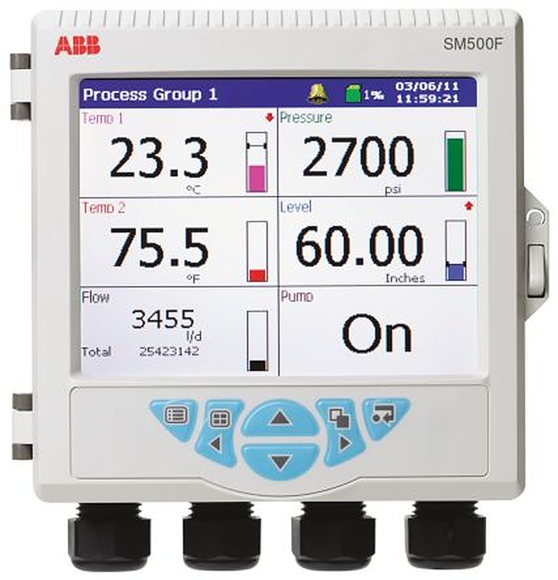 ABB SM50DCF 4-Channel Videographic Chart Recorder Current, Resistance, Temperature, Voltage