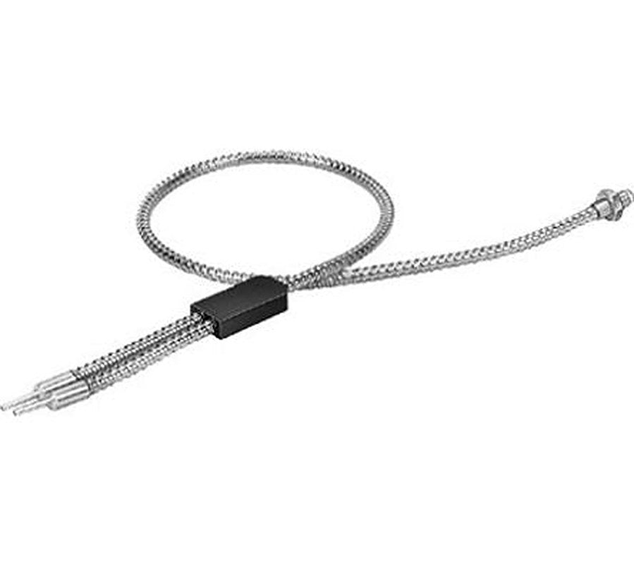 Festo Fibre Optic Cable Brass Chrome Plated, Grey, Black