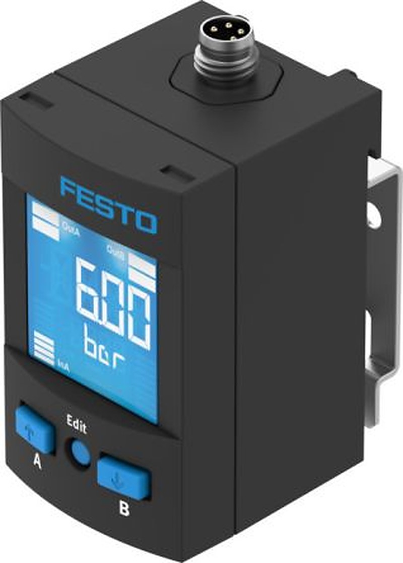 Festo SPAU Series Pressure Sensor, Analogue Output -1 bar 10 bar, Relative Reading