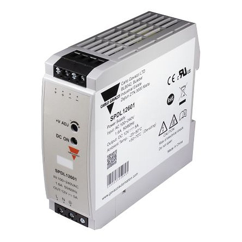 Carlo Gavazzi Switching Power Supply, SPDL12601 12V, 10A, 60 W, Input 100V to 240V dc
