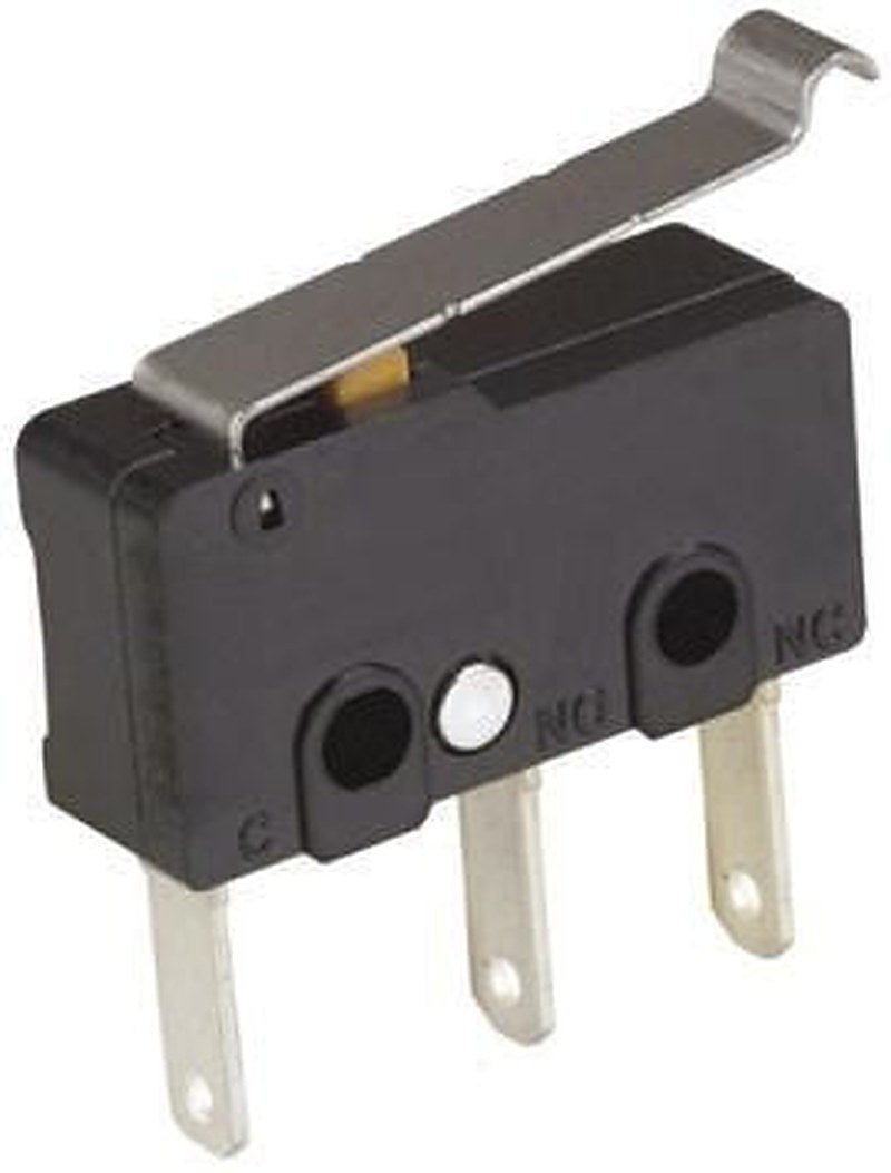 Omron Simulated Roller Lever Micro Switch, Tab Terminal, 100mA, 250 V ac, 30 V dc, SPDT, IP40
