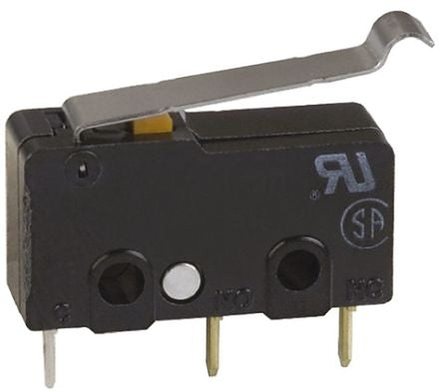 Omron Simulated Roller Lever Micro Switch, PCB Terminal Terminal, 100mA, 250 V ac, SPDT, IP40