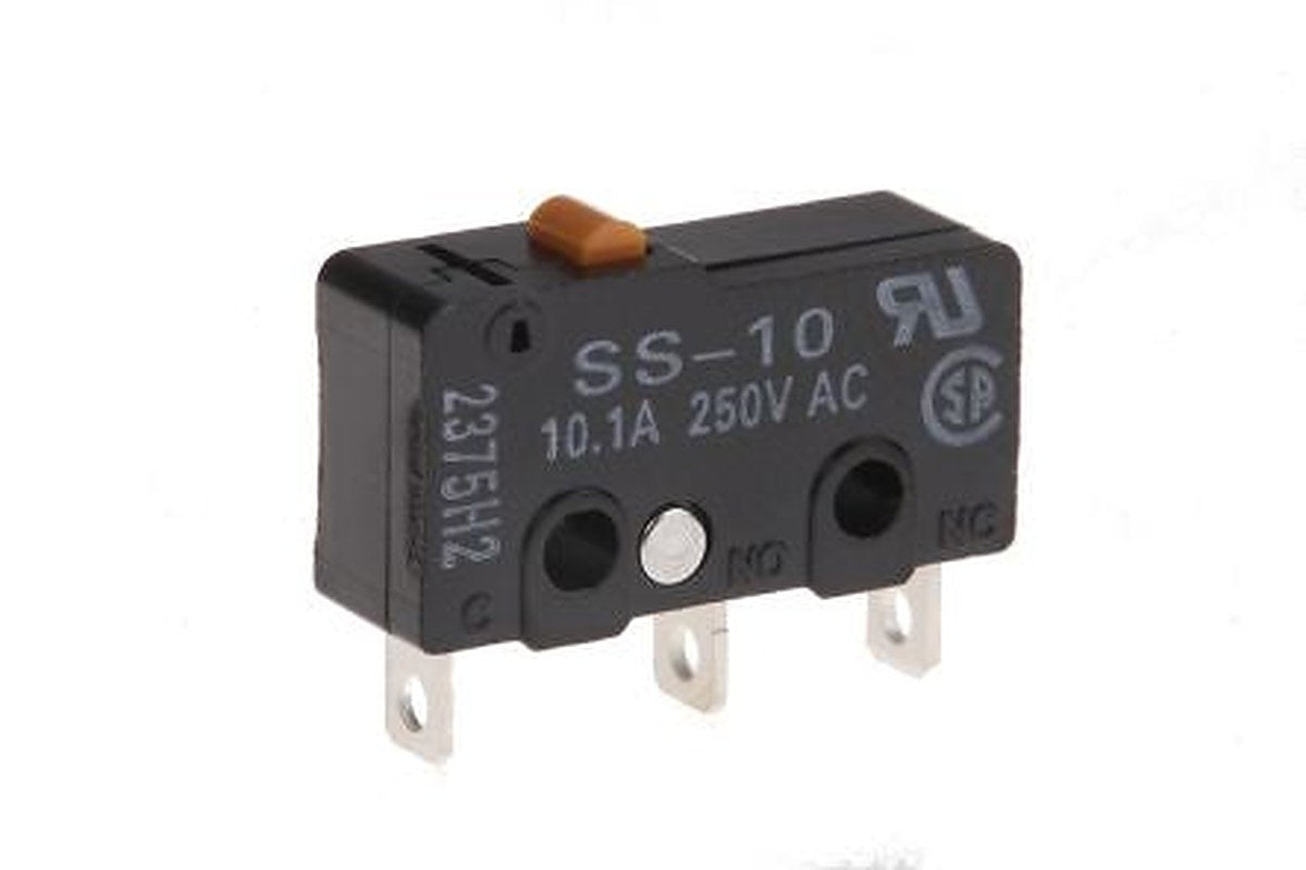 Omron Pin Plunger Micro Switch, Solder Terminal, 10.1A, 250 V ac, 30 V dc, SPDT, IP40