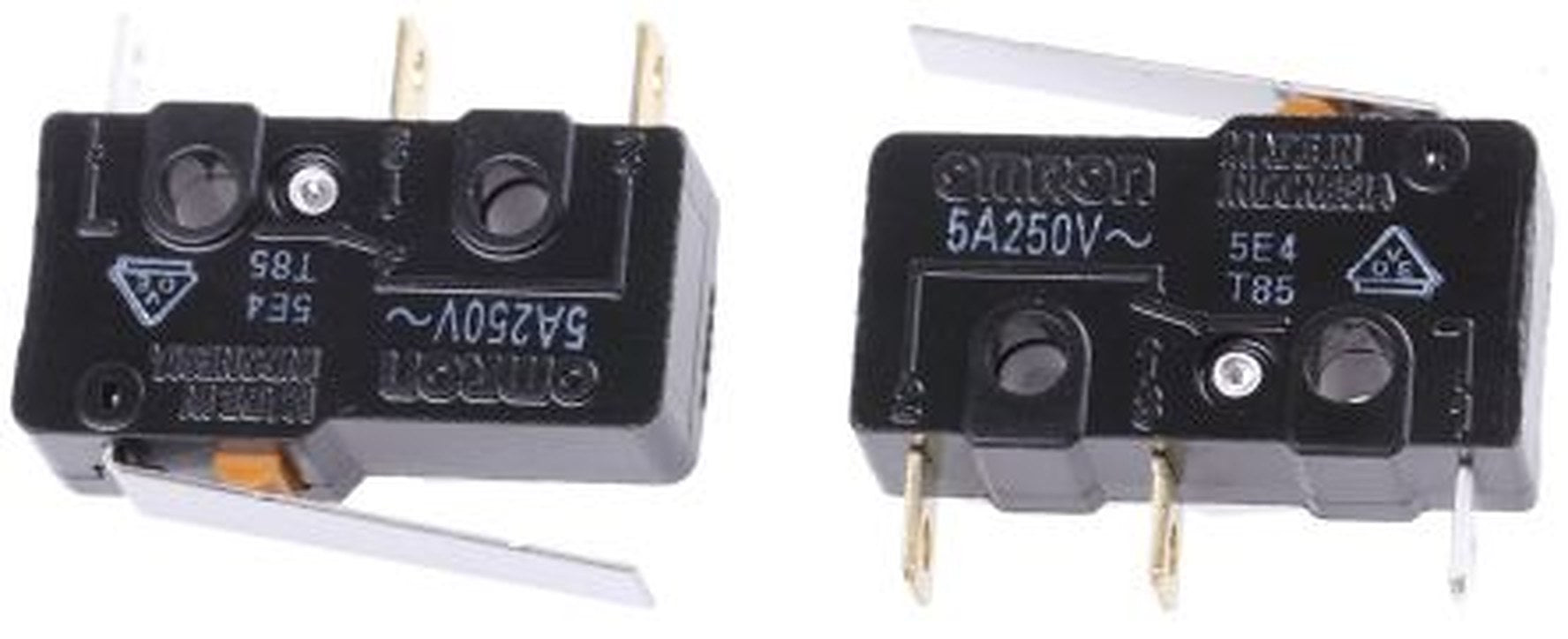 Omron Hinge Lever Micro Switch, Solder Terminal, 5A, 250 V ac, 30 V dc, SPDT, IP40