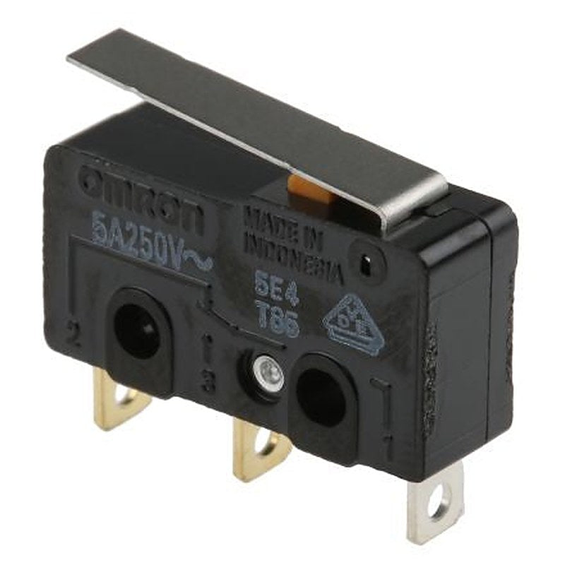 Omron Hinge Lever Micro Switch, Solder Terminal, 5A, 250 V ac, SPDT, IP40
