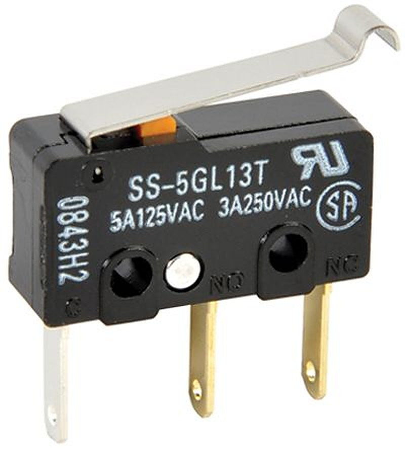 Omron Simulated Roller Lever Micro Switch, Solder Lug Terminal, 5 A, 250 V ac, 30 V dc, SPCO, IP40
