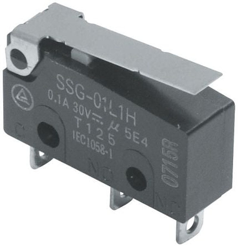 Omron Hinge Lever Subminiature Micro Switch, Solder Terminal, 100mA, 250 V ac, 30 V dc, SPDT, IP40