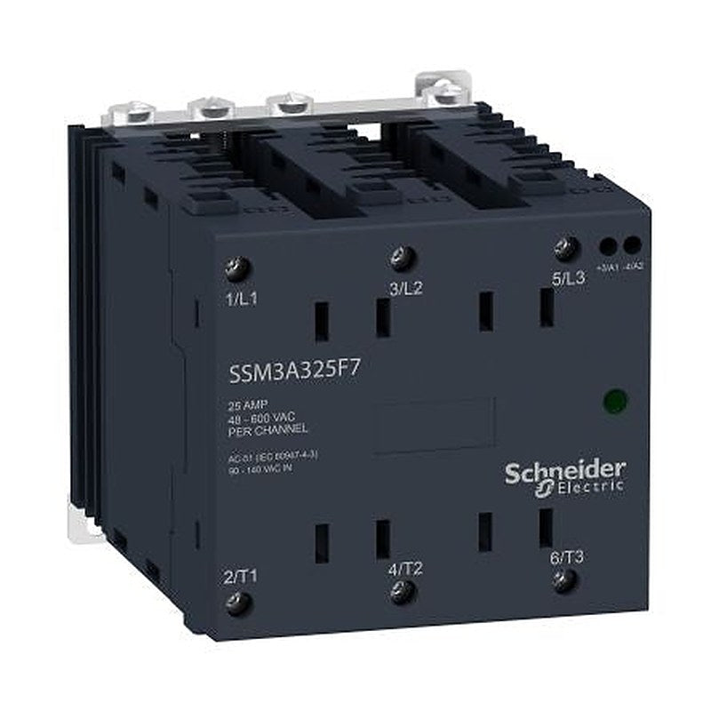 Schneider Electric SSM3 Series Solid State Relay, 25 A Load, DIN Rail Mount, 600 V ac Load, 280V ac Control