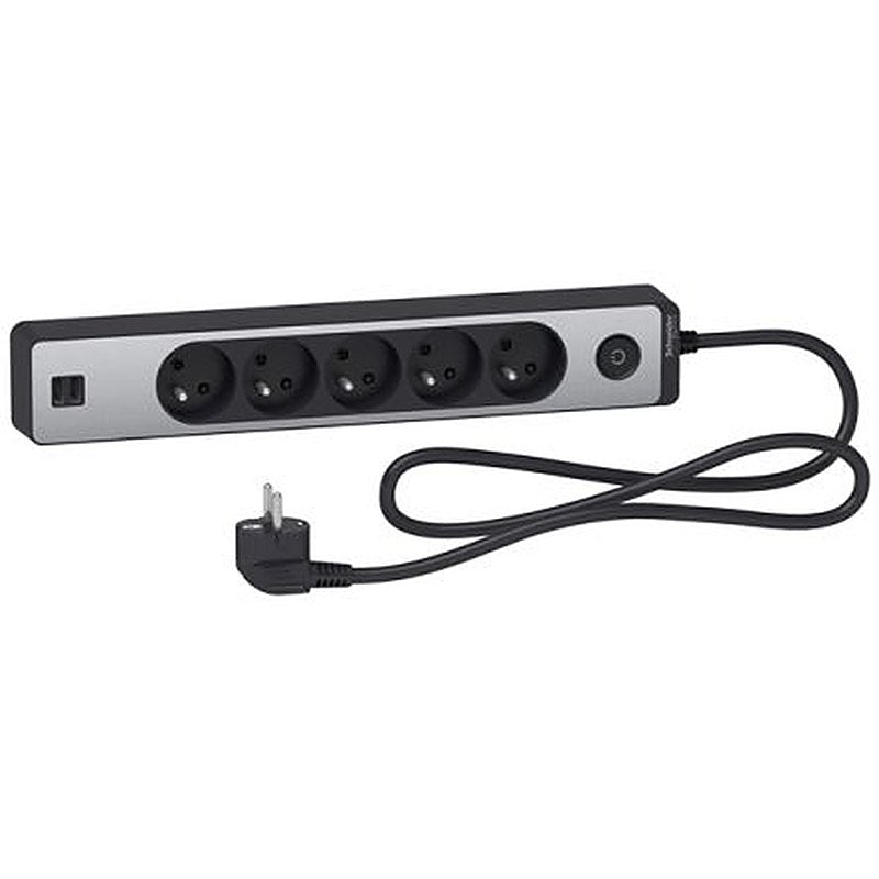 Schneider Electric 1.5 m 5 Socket USB Type A Extension Lead, 250V, IP44