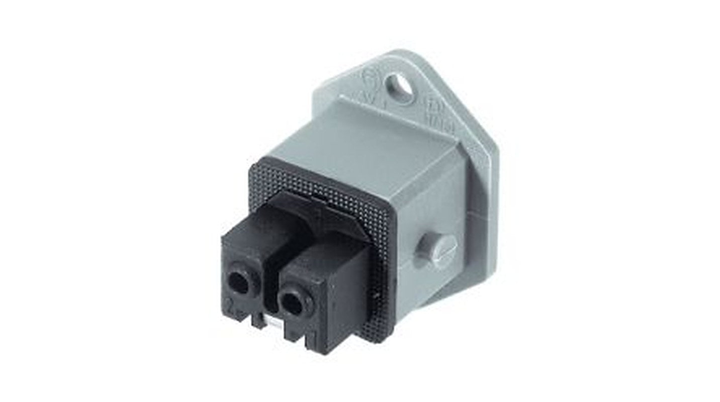 Hirschmann, ST IP54 Grey Panel Mount Mount 2P+PE Straight Industrial Power Connector, 10A, 250V