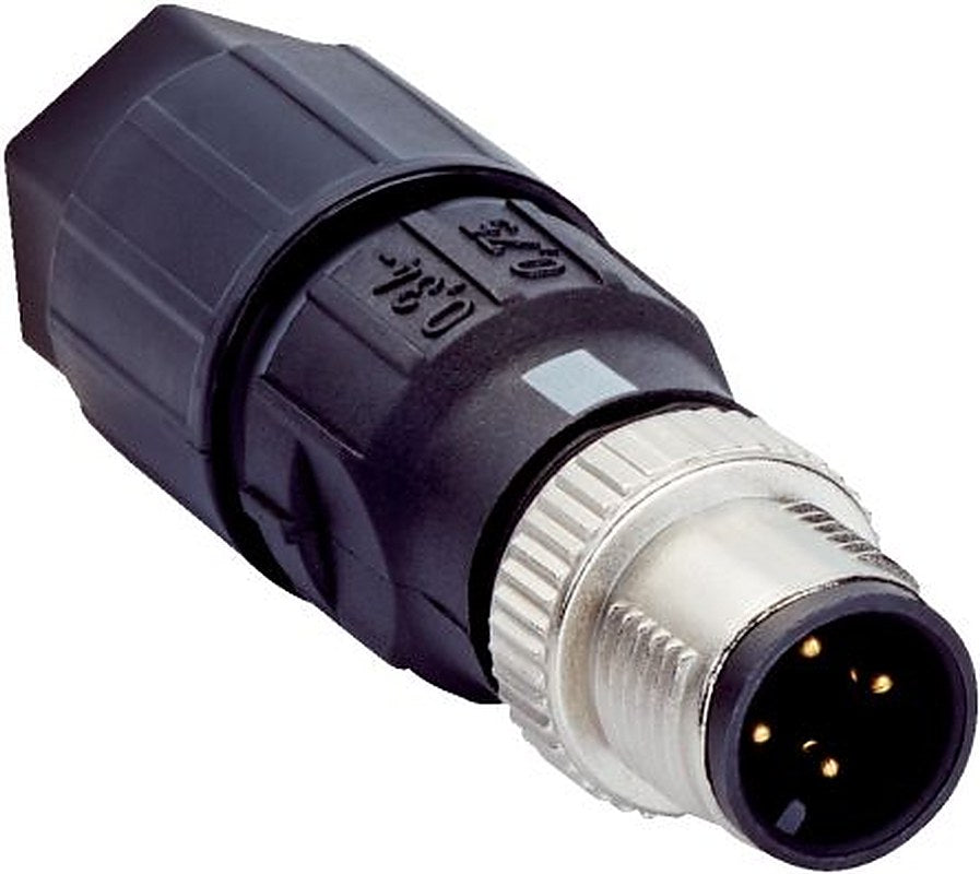 SICK Connector, 4 Contacts, M12 Connector, Plug, Male, IP65, IP67, STE Series