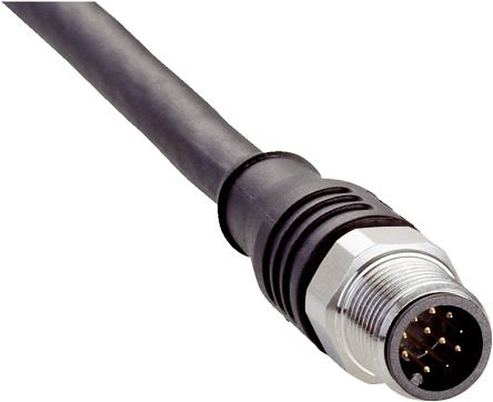 SICK Male 12 way M12, Straight to Unterminated 12 way Free Cable End Connector Cable, 5 m