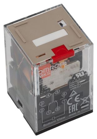 Omron Power Relay, 12V ac Coil, 10A Switching Current, DPDT