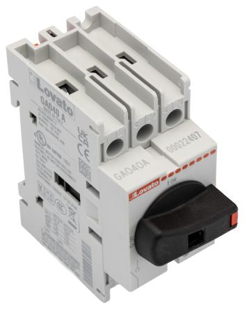 Lovato 3-Pole Panel Isolator Switch -, IP65, 40A, 18.5 kW