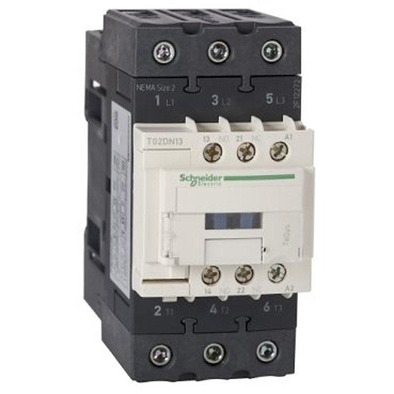 Contactor, Tesys N Contactors, nonreversing, 3P, 3phase, 45A, 25HP at 460VAC, NEMA size 2, 24VDC coil, open (Contactor Tesys N Contactors) is a Schneider Electric product. Designed for reliable performance and long service life. Available across Iraq — contact us for pricing and delivery options.