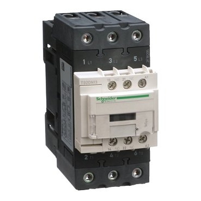 Contactor, Tesys N Contactors, nonreversing, 3P, 3phase, 45A, 25HP at 460VAC, NEMA size 2, 120VAC 50/60Hz coil, open (Contactor Tesys N Contactors) is a Schneider Electric product. Designed for reliable performance and long service life. Available across Iraq — contact us for pricing and delivery options.