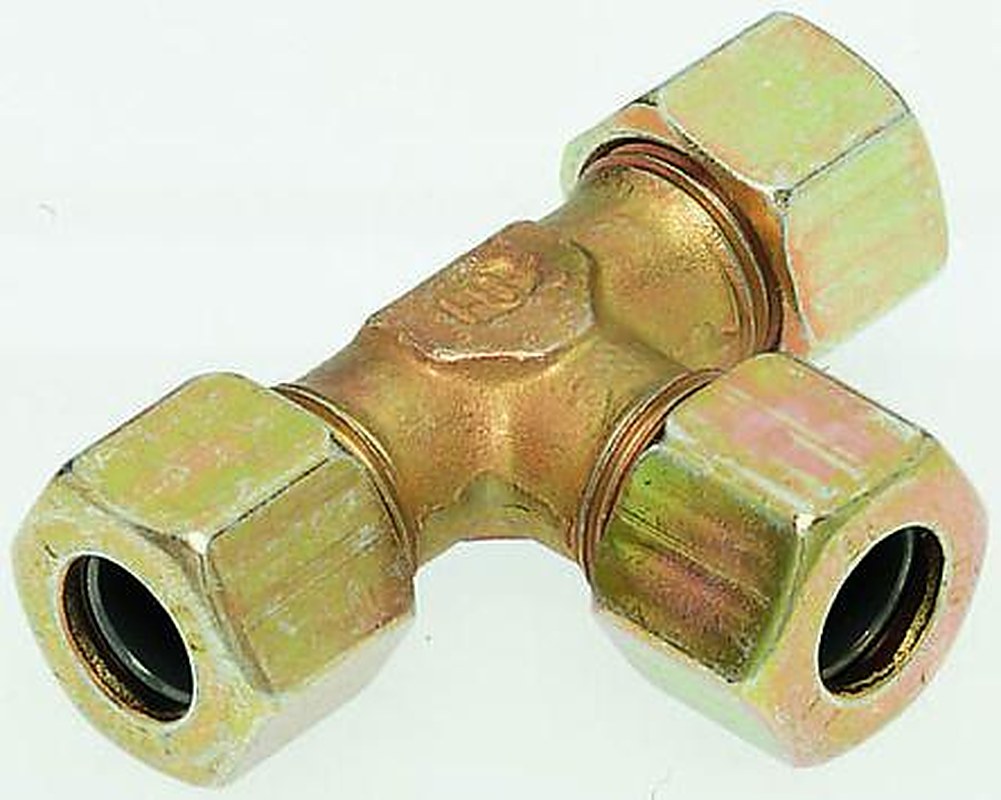 Parker T08LCF Hydraulic Fitting Male Metric, Steel, 8 mm Hose ID
