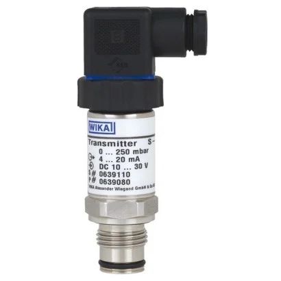 WIKA S-11 Series Pressure Sensor, 0 to 20 mA, 3-Wire Output 0 bar 0.4 bar, Gauge Reading