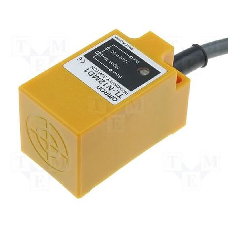 Omron TL-N12MD1 2M Rectangular Capacitive Proximity Sensor 2-Wire TL-N 24V dc 12 mm 30 V dc 100mA, 3 mA