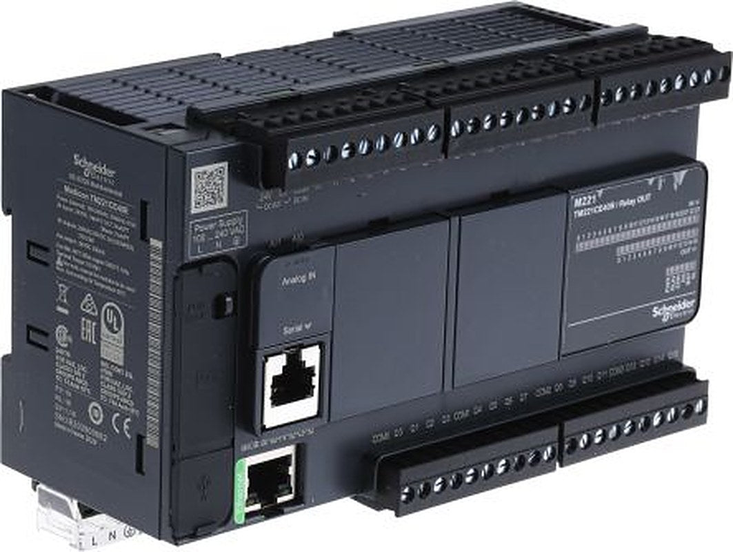 Schneider Electric Modicon M221 Series Logic Controller, Relay Output, 24-Input, Discrete Input