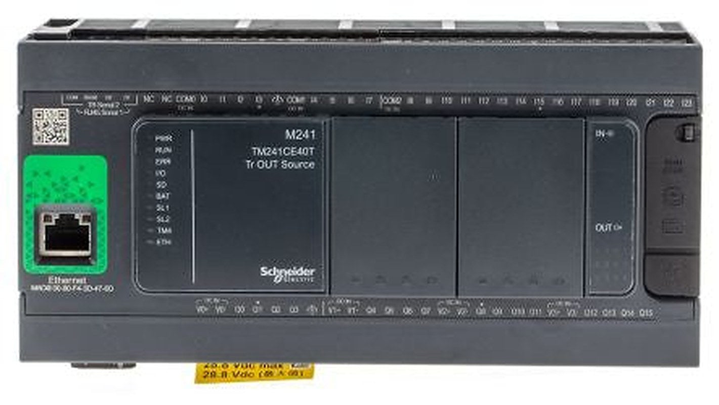 Schneider Electric Modicon M241 Series PLC CPU, Transistor Output, 24-Input, Discrete Input