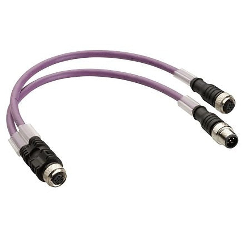 Schneider Electric Male 5 way M12 to Female 5 way M12 Bus Cable