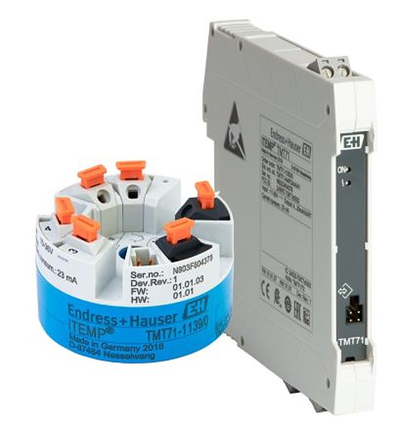 Endress+Hauser iTEMP TMT71 Temperature Transmitter Thermocouple, RTD Input 36V dc, 85 °C, -40 °C