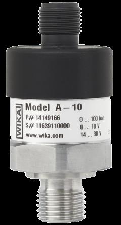 WIKA A-10 Series Pressure Sensor 0 bar 16 bar, Gauge, Absolute, Vacuum Reading
