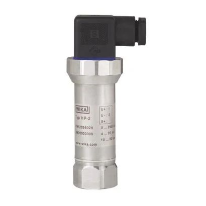 WIKA HP-2 Series Pressure Sensor, 2-Wire, 4 to 20 mA Output 0 bar 4000 bar, Gauge Reading