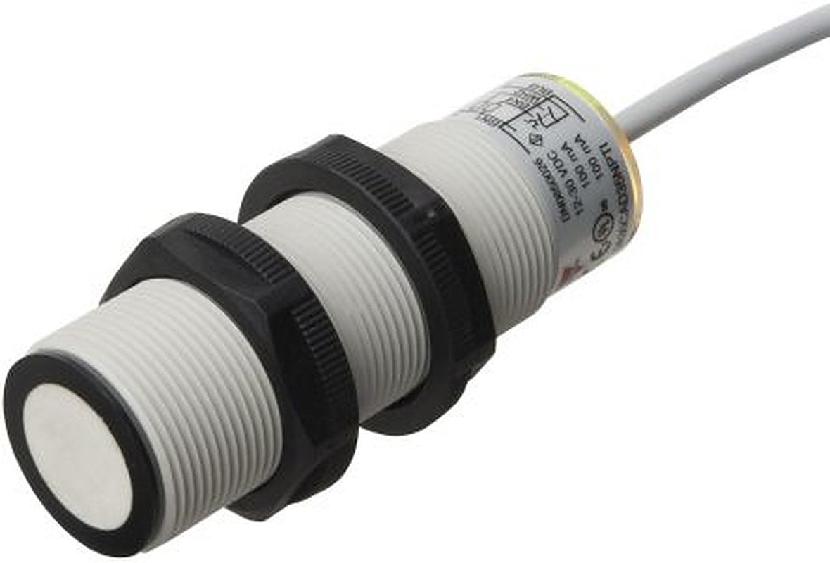 Carlo Gavazzi UA30CAD35PKTI Threaded Barrel Ultrasonic Proximity Sensor UA30CAD, M18 3.5 m 100mA PNP 30V 30 V dc