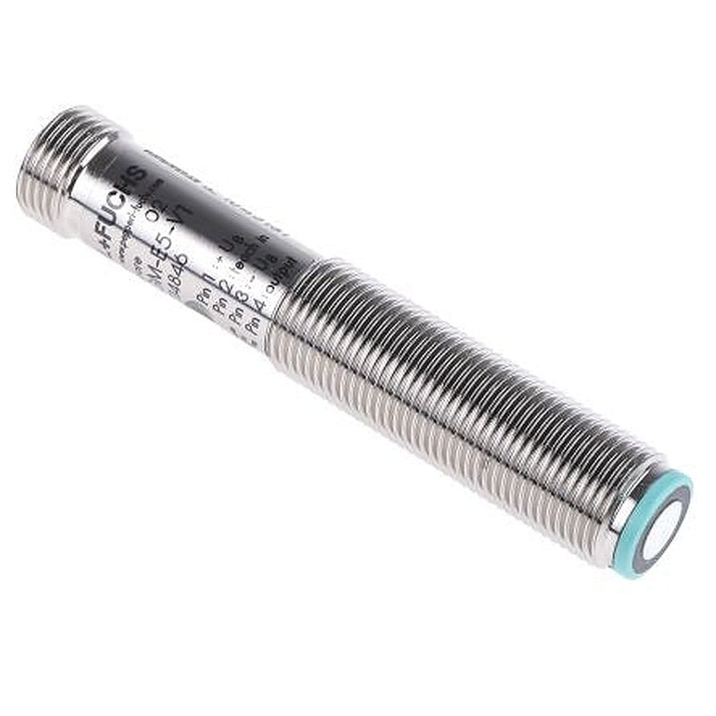 Pepperl + Fuchs UB400-12GM-E5-V1 Threaded Barrel Ultrasonic Proximity Sensor UB400-12GM-E5-V1, M12 400 mm 100mA PNP 30V