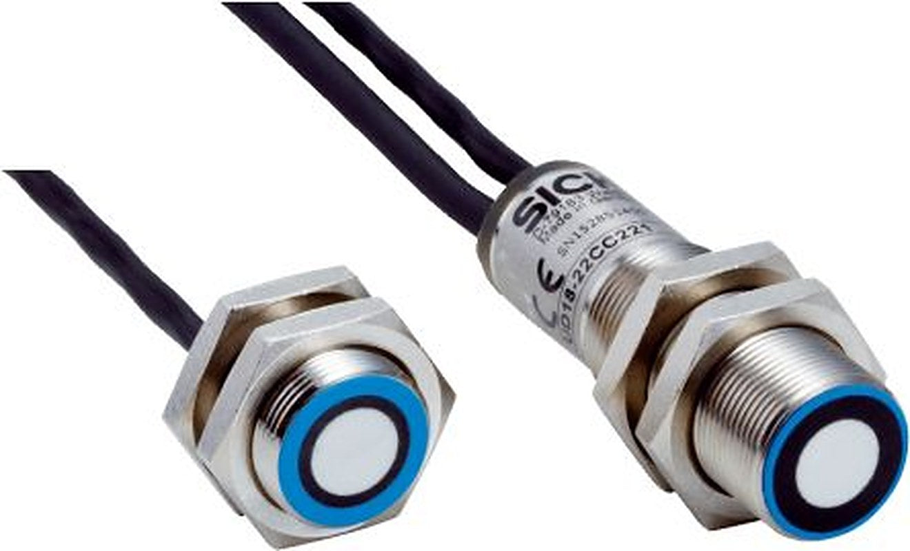 SICK UD18-22CC221 Threaded Barrel Ultrasonic Proximity Sensor UD18, M18 60 mm 200mA PNP 30V 30 V dc