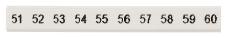 Phoenix Contact, ZBF5.LGS:51-60 Polyamide Marker Strip for use with Terminal Block